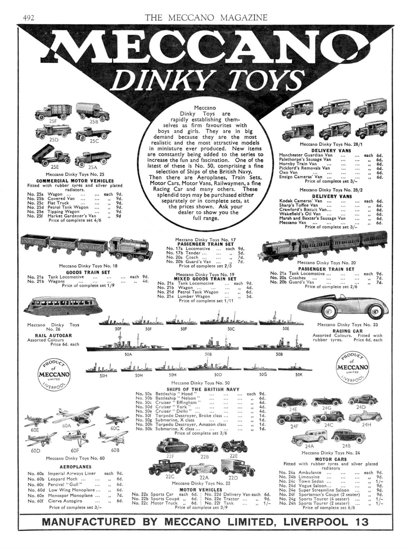 Vintage Meccano Dinky Toys Wagon Model No 25A