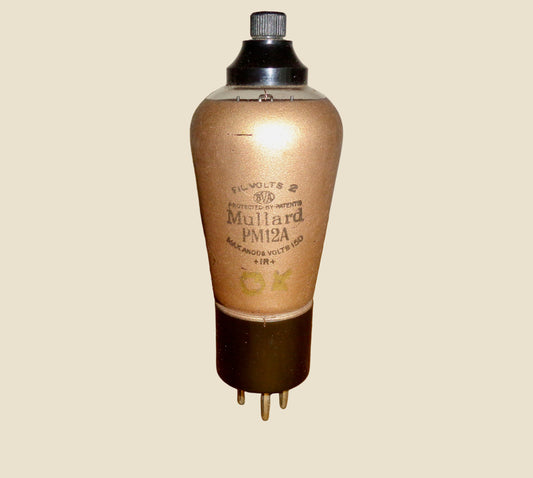 1930s Mullard PM12A Metallised Screened Grid Valve In Its Original Box