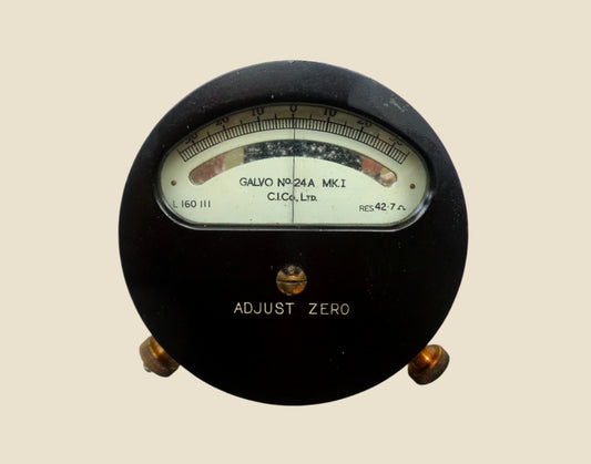 1940s Unipivot Brass Galvanometer No.24A MK I By Cambridge Instrument Co Ltd (CICo) In Leather Carry Case