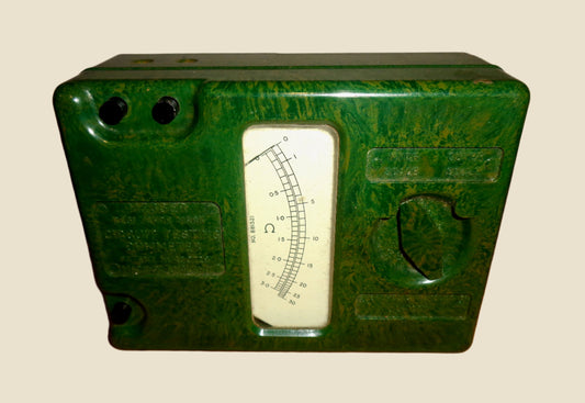 1940s Green Bakelite Megger Circuit Testing Ohmmeter By Evershed & Vignoles