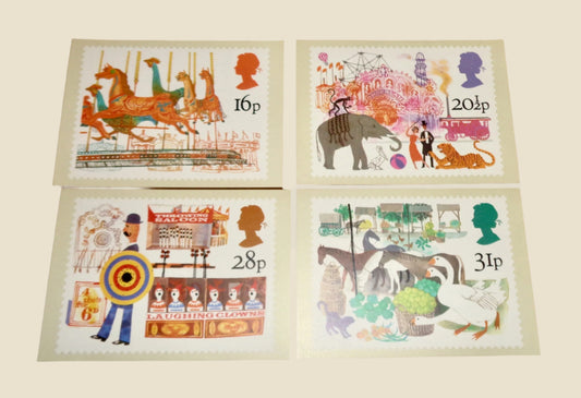 1983 Set of Four PHQ 70 Postcards Of British Fairs