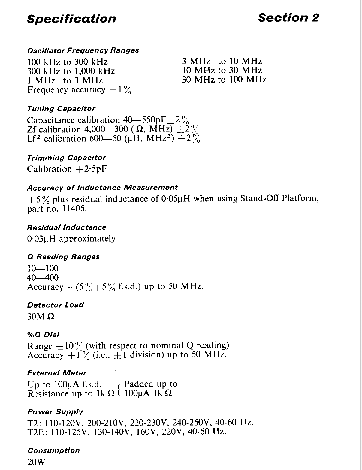 1960s Advance Q Meter Type T2 Circuit Magnification Meter