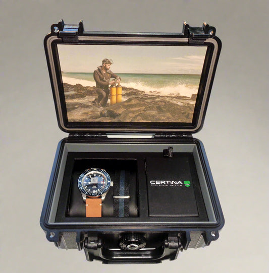 Certina DS PH200M Automatic Diver's Watch With Black Dial And Two Straps