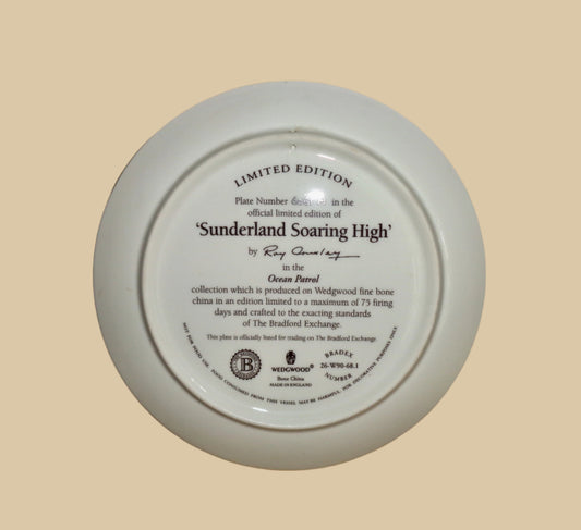 Wedgwood Sunderland Soaring High Commemorative Collector's Plate Number 6061A