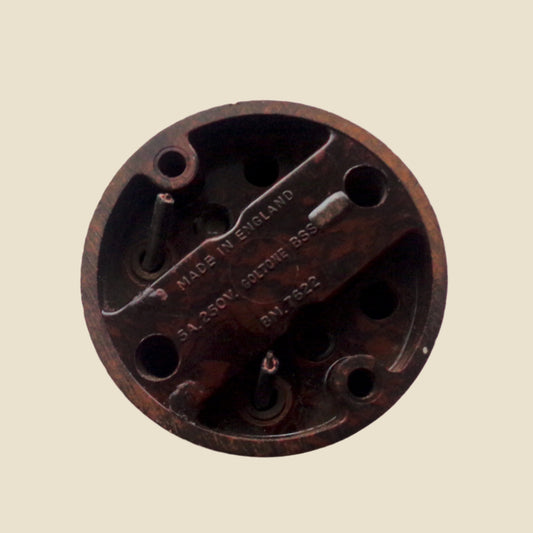 Art Deco Brown Bakelite Goltone British Toggle Light Switch