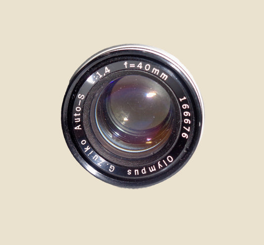 1960s Olympus G Zuiko Auto-S f1.4 40mm Lens