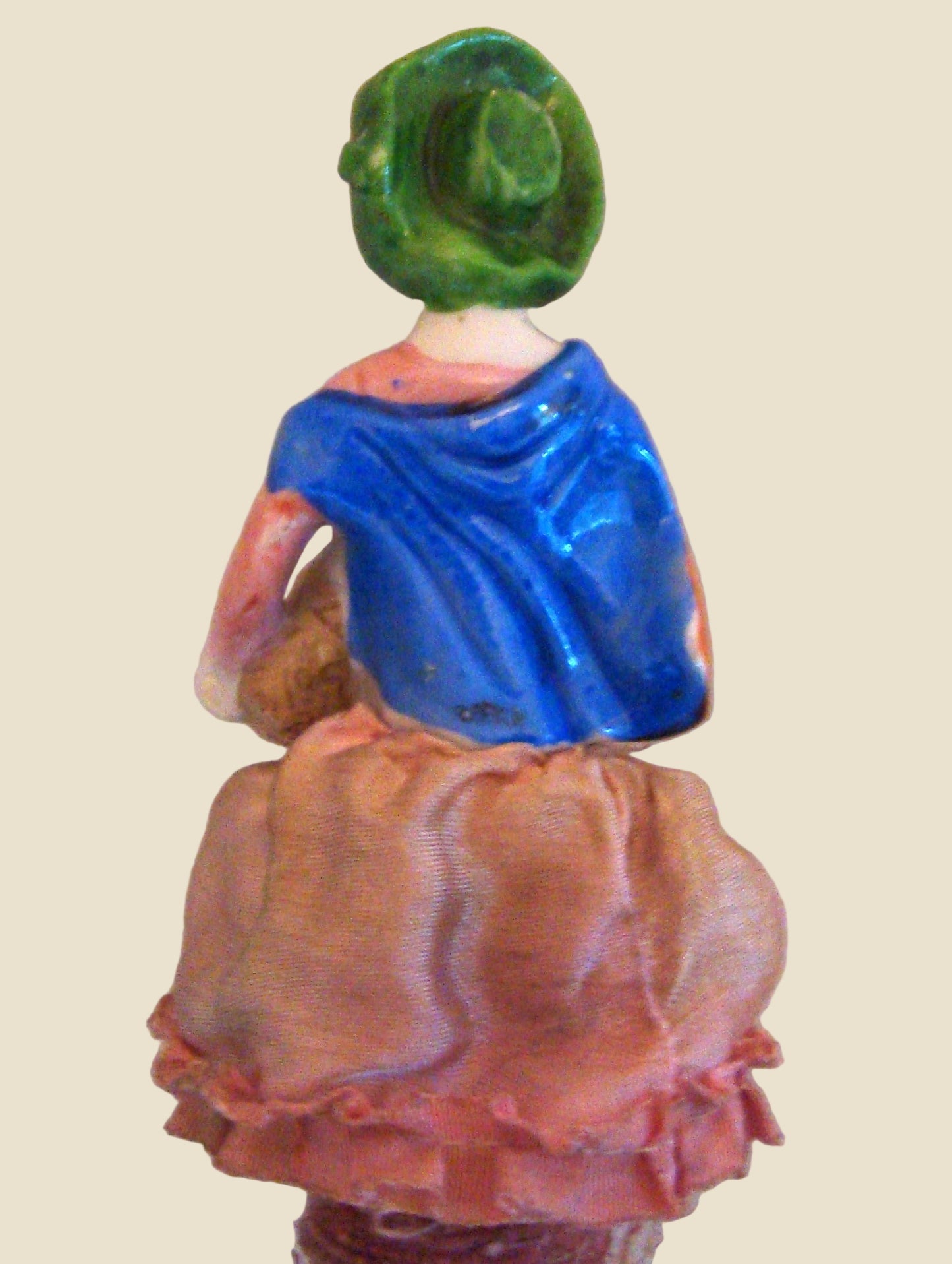 Vintage Half Doll Porcelain Lady Table Crumb Brush