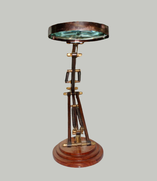 Vintage Multi-Angled Bronze And Brass Bench Magnifier