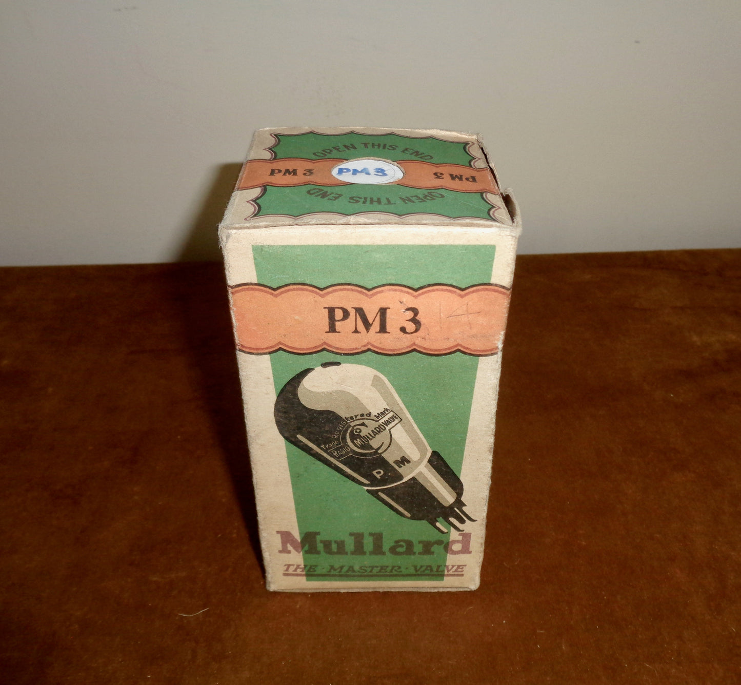1920s Mullard PM3 Radio Triode Valve In Its Original Box