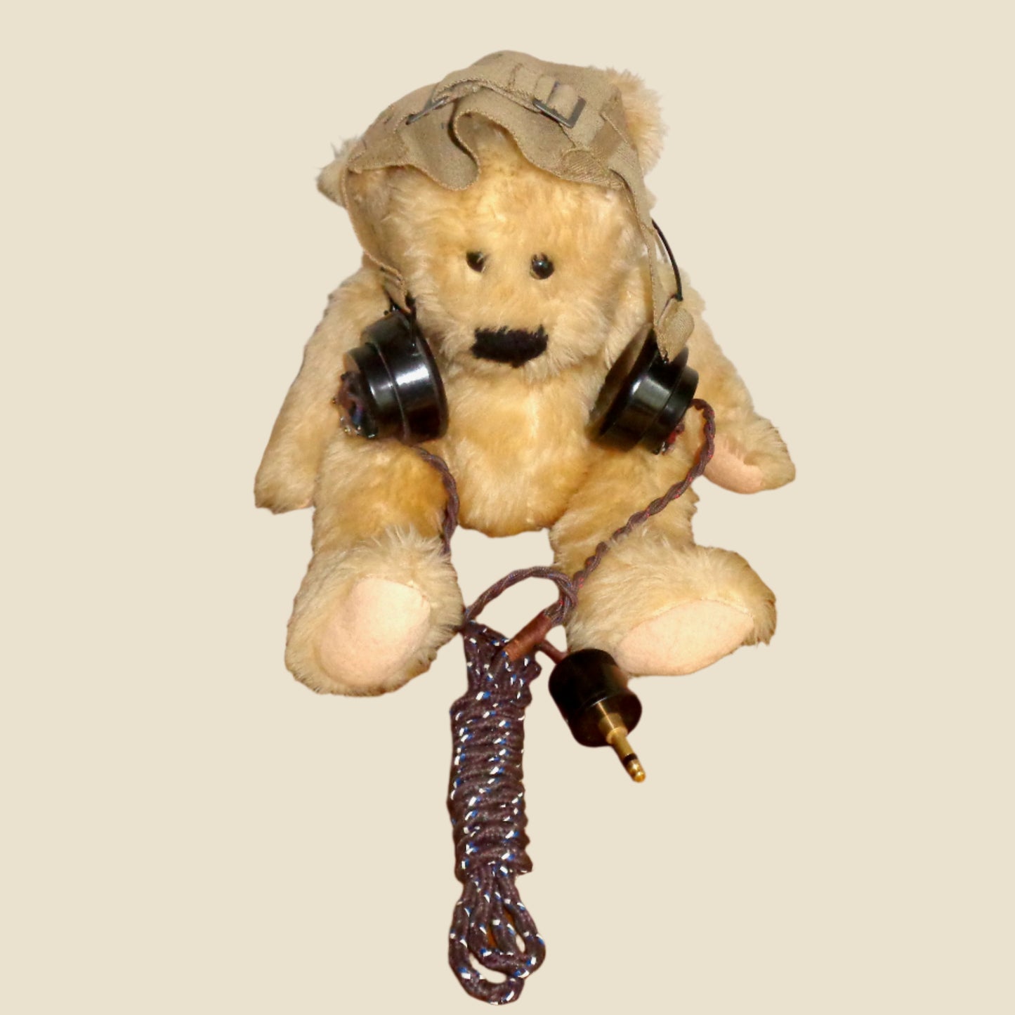 WW2 DLR No.5 Headphones ZA15032 With Jack Plug & Canvas Strap