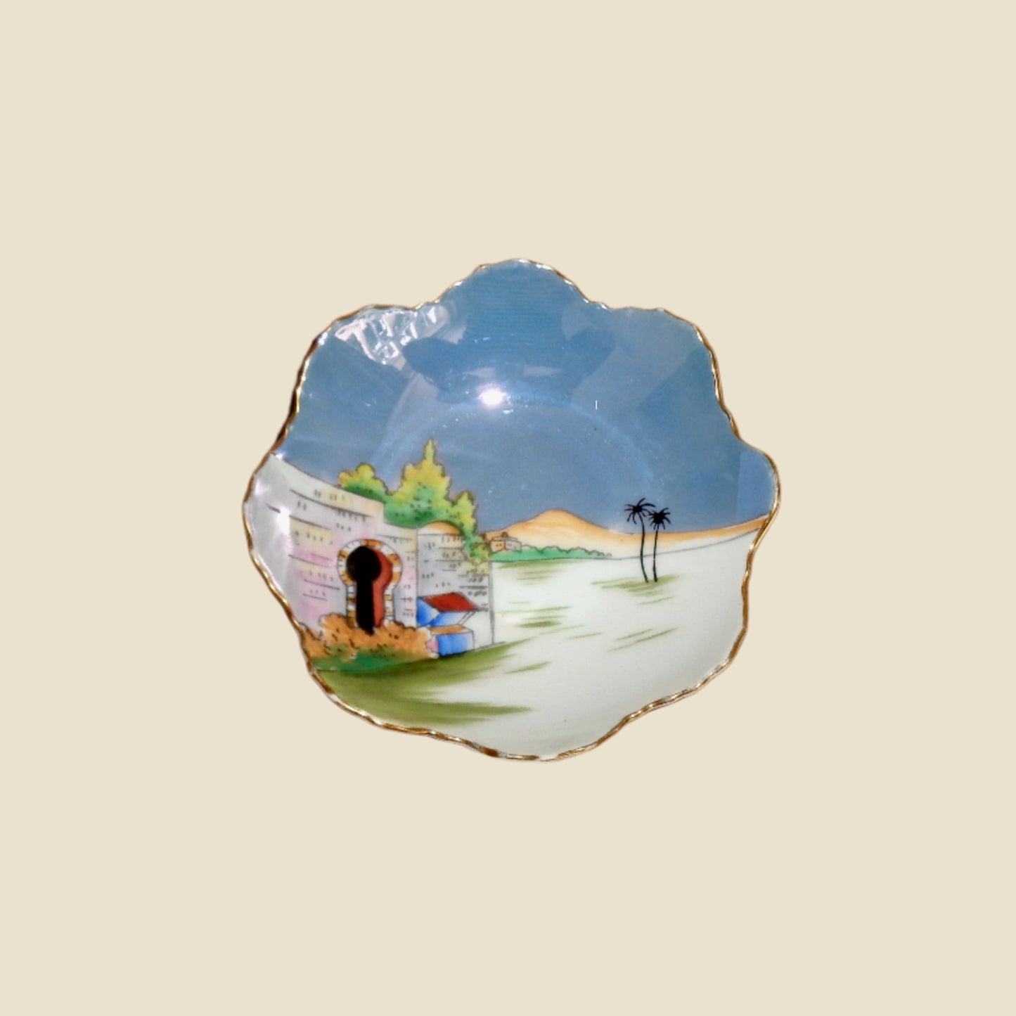 1920s Noritake Morimura Desert Scene Bonbon Dish