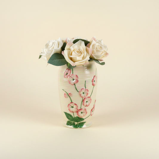 1950s Maling Pink Lustreware Art Pottery Vase Model Blossom 6584