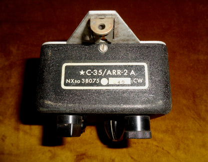 WW2 USAF Aircraft Radio Control Unit C35 / ARR-2A With Mounting Plate