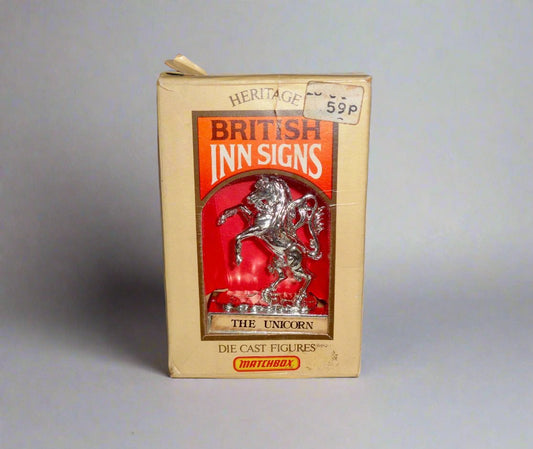 1975 The Unicorn Matchbox Lesney Miniature Heritage British Inn Pub Sign