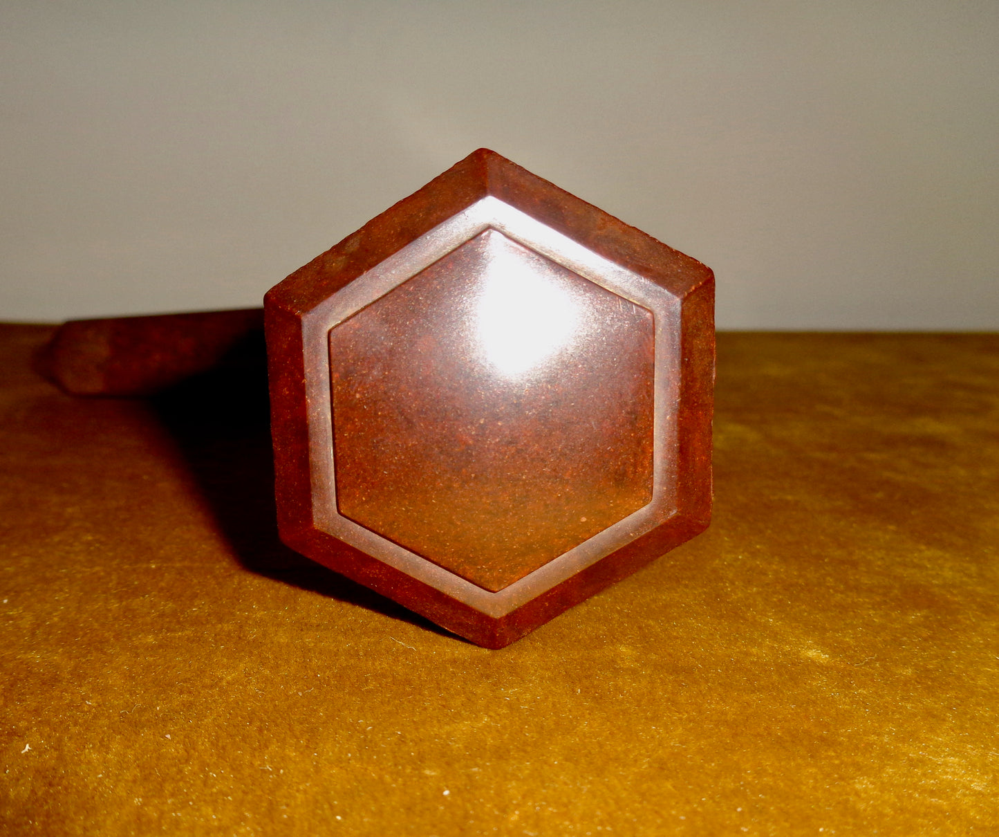 Original Art Deco Brown Bakelite Door Furniture Including Two Handles With Door Back Plates & Spindle