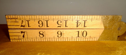 Vintage Draper 505 24 Inch Wood & Brass Folding Ruler