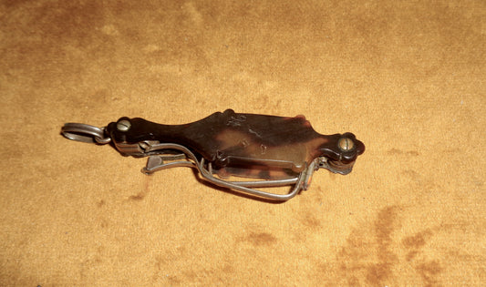 Pair of Antique Metal Folding Lorgnettes With Rectangular Lenses