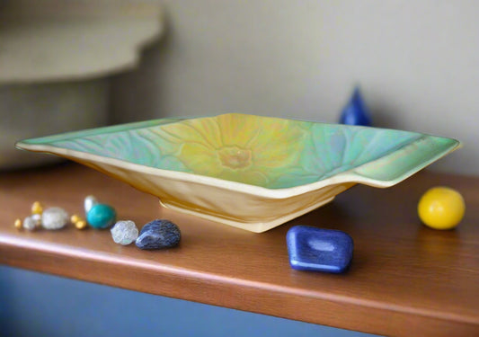 Vintage Diamond Shaped Trinket / Bonbon Dish Beswick Pottery Lustreware 659