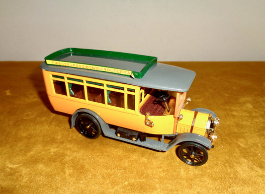 1960s Rio 1915 Fiat Omnibus 18BL #20 1/43 Scale Model Firenze-Poggibonsi-Volterra