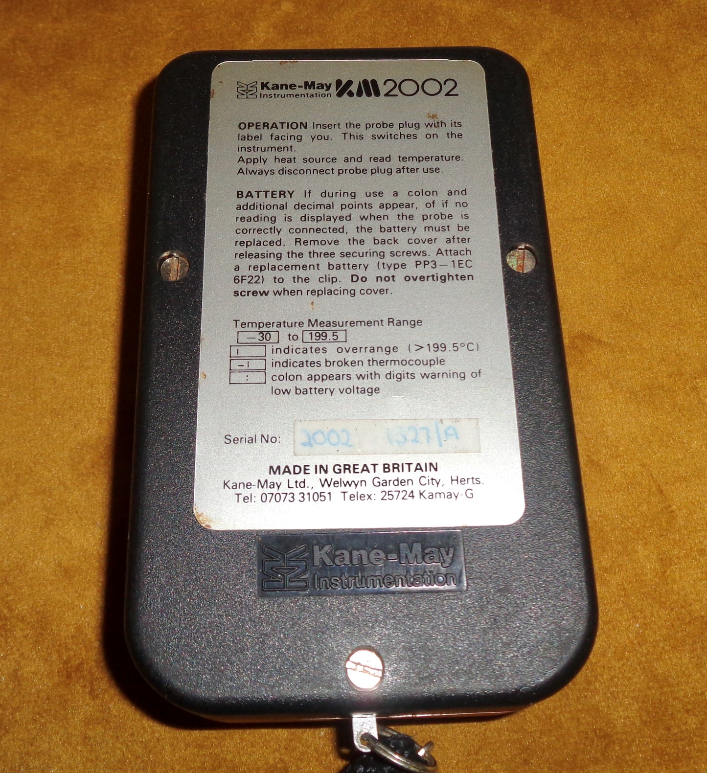 Vintage Portable KM 2002 Digital Thermometer ℃