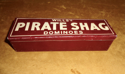 Set of 28 Wills's Pirate Shag Dominoes Empire Size In Tin Box