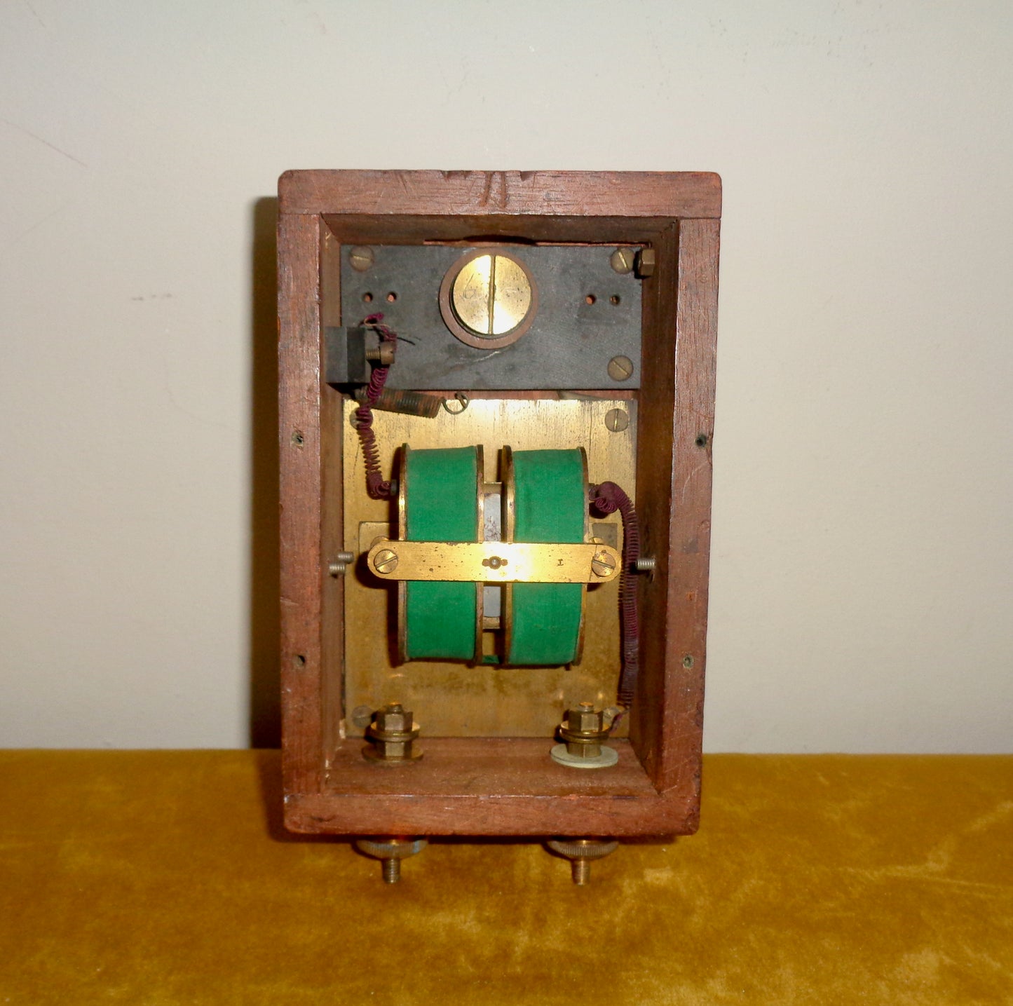 Antique Elliott Brothers Galvanometer Telegraph Lineman's Detector In Wood & Brass