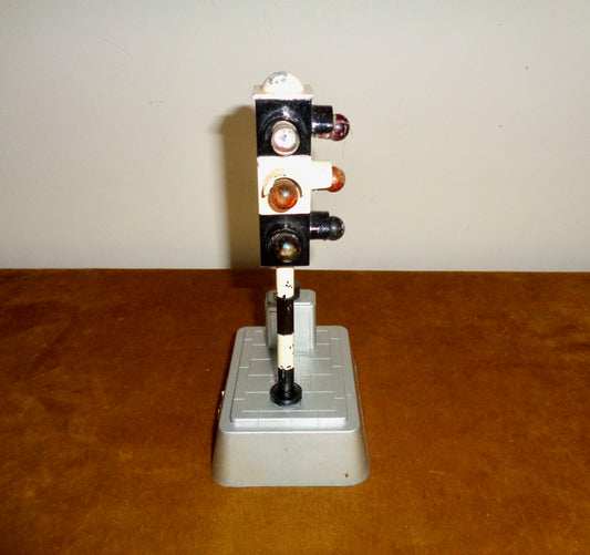 1950s British SEL Metal Battery Operated Traffic Light Toy Model 725 In Its Original Box