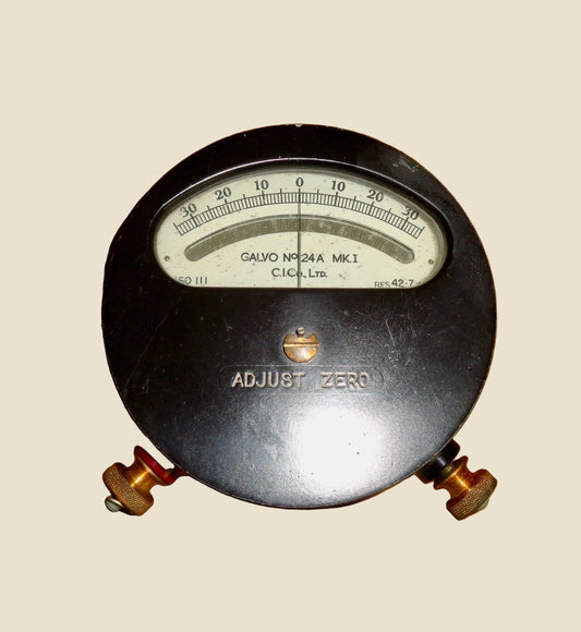 1940s WW2 Unipivot Brass Galvanometer No.24A MKI By Cambridge Instrument Co Ltd