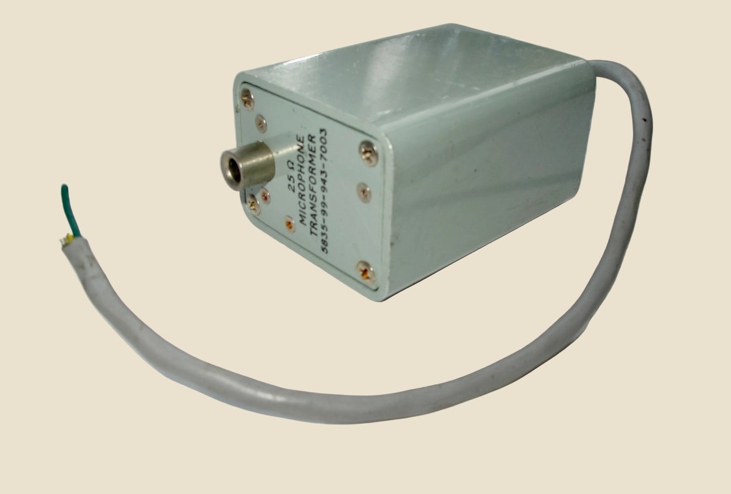 Vintage 25 Ohm British Military Microphone Transformer NATO No. 5835-99-943-7003