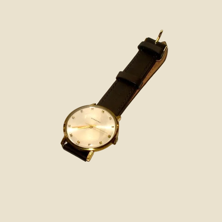 1970s Garrard Gold Plated 17 Jewel Manual Wind Watch With An ETA 2391 Movement