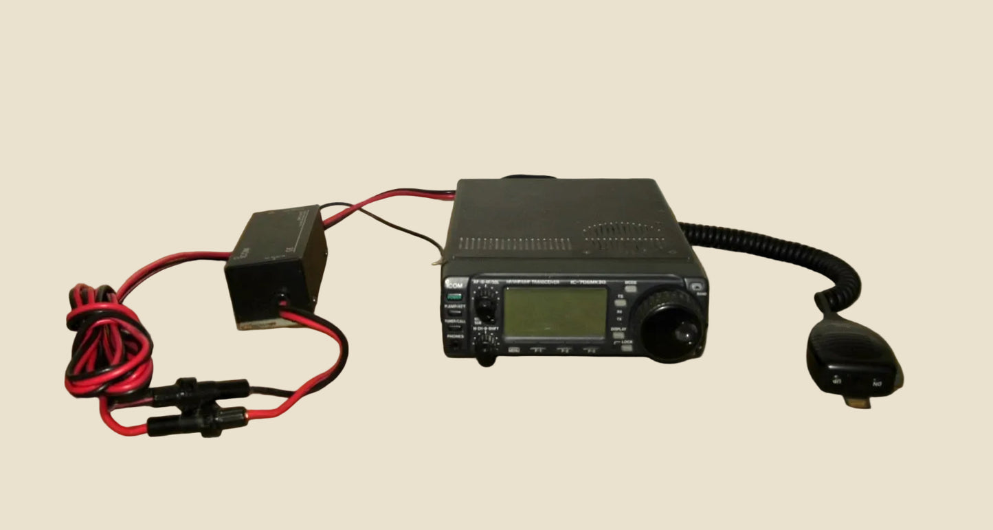 Icom IC-706 MkIIG HF/VHF/UHF Mobile Transceiver With OPC639 DC Filter And HM103 Microphone