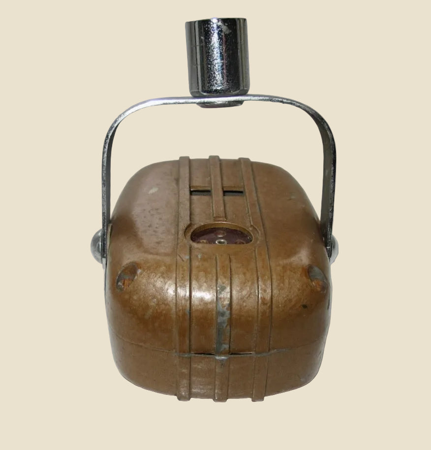 1950s Brown Lustraphone C51 Dynamic Moving Coil Desk Microphone