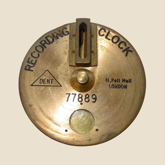 Vintage Dent Recording Clock / Tell Tale For A Night Watchman With Two Keys