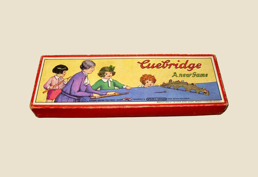1920s Boxed Cuebridge By Spear's Games. A Novel Bridge And Cue Children's Game