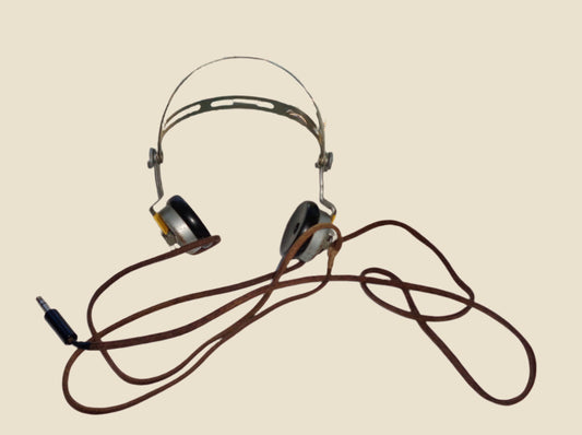 Vintage 2000 Ohm Ericsson Headphones Made From Aluminium And Bakelite