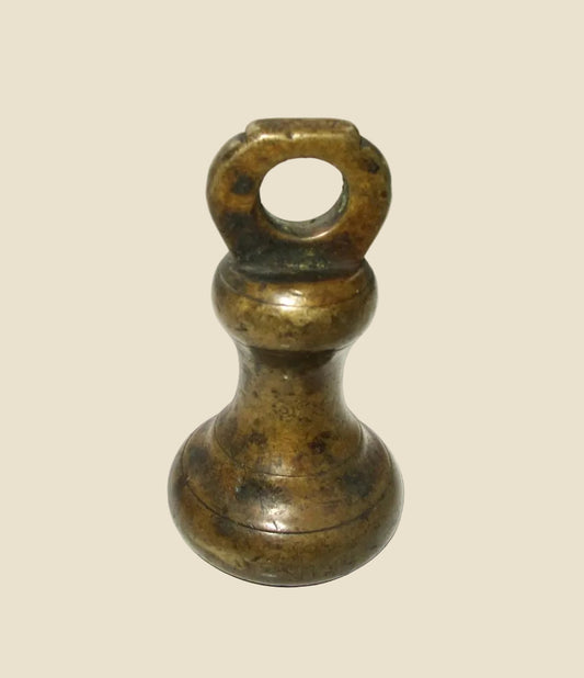 Vintage 8oz Brass Imperial Scale Bell Weight