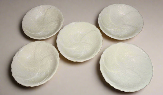 Vintage Set of Five White Falcon Ware Fruit / Sweet Dishes