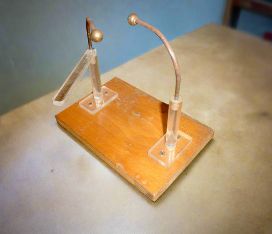 Vintage Static Electricity Homemade Bench Test Electroscope