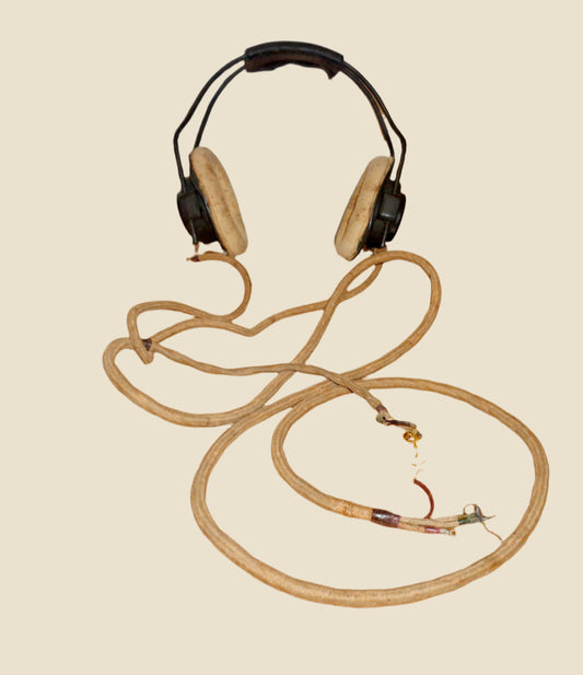 WW2 Pair Of RAF Headphones With Type 32 Helmet Receivers 10A/13466