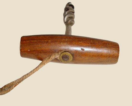 1920s Handmade Wood Handle Corkscrew