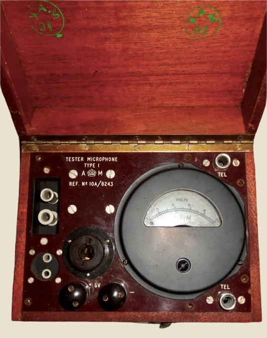1940 Air Ministry AM Tester Microphone Type 1 10A/8243 Made By Ferranti