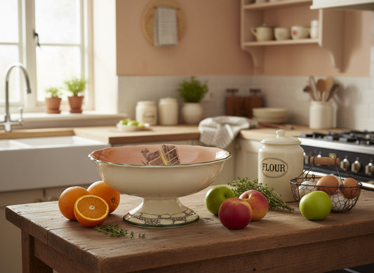 1950s Royal Doulton Dickens Ware Sam Weller Compote Pedestal Dish. Pattern Number D6327