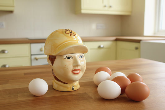 1990s Brownie Guide Collectible Pottery Combined Salt Pot and Egg Cup