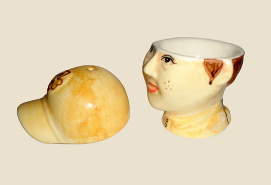 1990s Brownie Guide Collectible Pottery Combined Salt Cellar and Egg Cup