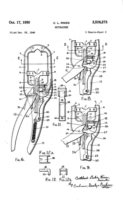 Vintage Chrome Rimes Crackerjack Three-in-One Nutcrackers
