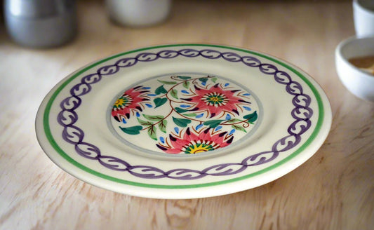 Set Of Six 6.5 Inch Side Plates 1950s Old Bristol Delft Pattern 1684