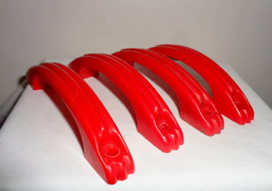 Four Red Bakelite Cupboard/Drawer/Door Pull Vintage Handles