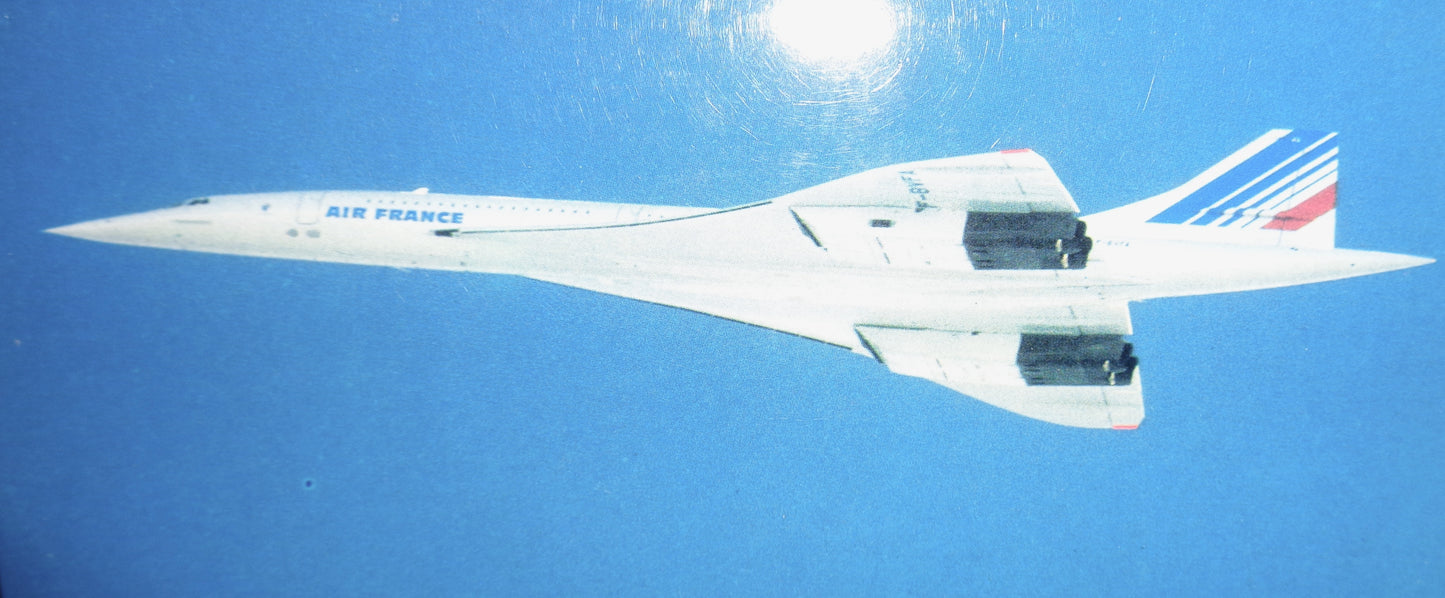 1979 Concorde Picture Postcard Of An Air France Concorde in Flight