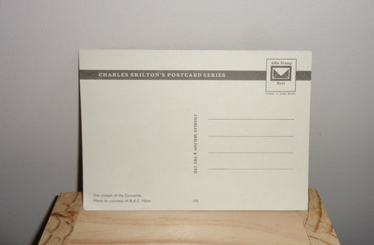 Vintage Concorde Postcard Of A Cockpit Photo by BAC Filton