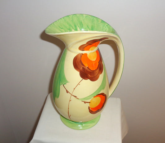 1930s Myott Son & Co Art Deco Chicken Neck Jug